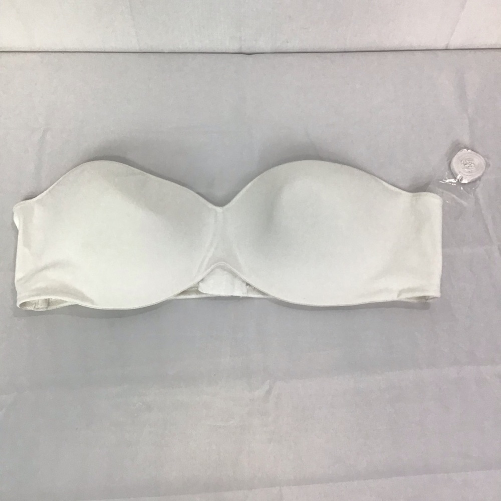 Dominique Strapless Bra White Size 48C Seamless Supportive Full Coverage - Picture 2 of 10